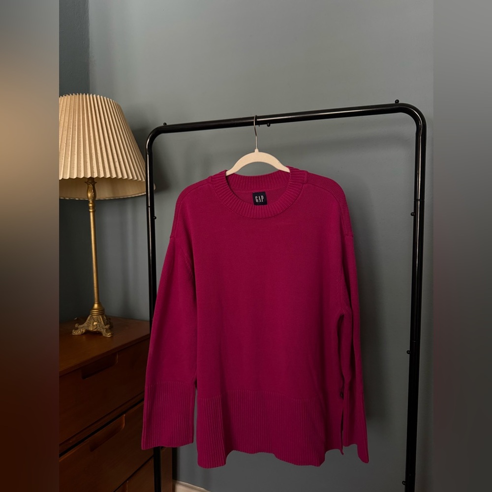 GAP Women’s Crewneck Sweater in Deep Magenta